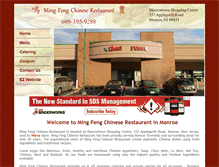 Tablet Screenshot of mingfengrestaurant.com